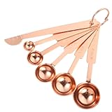 FONDOTIN Roségold Edelstahl Messlöffel mit Messbecher und Rulers Hitzebeständig Leicht zu...