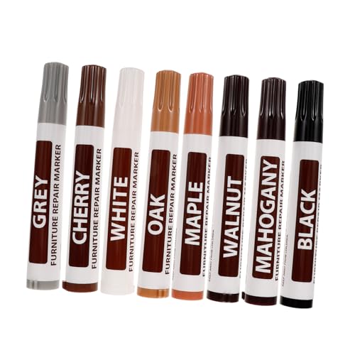Angoily 8piezas Marcadores De Reparación De Muebles y Suelos De Madera Kit Para Restaurar Arañazos y Manchas Muebles y Pisos De Madera Fácil Aplicación y Color Personalizable