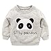 Sunenjoy T-Shirt Manches Longues Bébé Garçon Fille Huat Cartoon Imprimé Pull Tops Décontracté Sport pour Enfant 3-24 Mois (12-18 Mois, Gris)