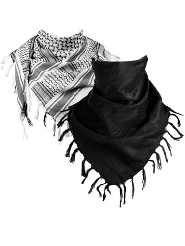 Image of FREE SOLDIER Scarf Military Shemagh Tactical Desert Keffiyeh Head Neck Scarf Arab Wrap with Tassel for Men Women