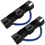 Roll Bar Grab Handles for ATV & UTV Roll Cage Grab Bar Handles Adjustable Soft Paracord Handle for 1.5'-2' Bars,2 Pack (Black&Blue)