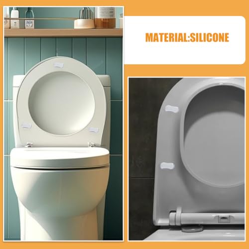 Almohadillas para Tapa de Inodoro de Silicona Transparente Adhesiva para Evitar Ruido de Golpes 8