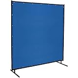 Steiner 535-6X10 Protect-O-Screen Classic Welding Screen with 13-Ounce Vinyl Laminated Polyester Curtain, Blue, 6' x 10'