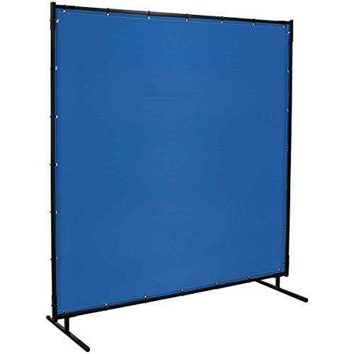 Steiner 535-6X6 Protect-O-Screen Classic Welding Screen with 13-Ounce Vinyl Laminated Polyester Curtain, Blue, 6' x 6'