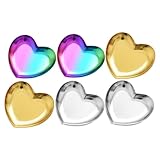 DIYEAH 6 Stück Herzförmiges Schmucktablett aus Edelstahl Schmuckorganizer für Ringe Halsketten und Kleine Gegenstände Platzsparend Leicht und Vielseitig für Damen