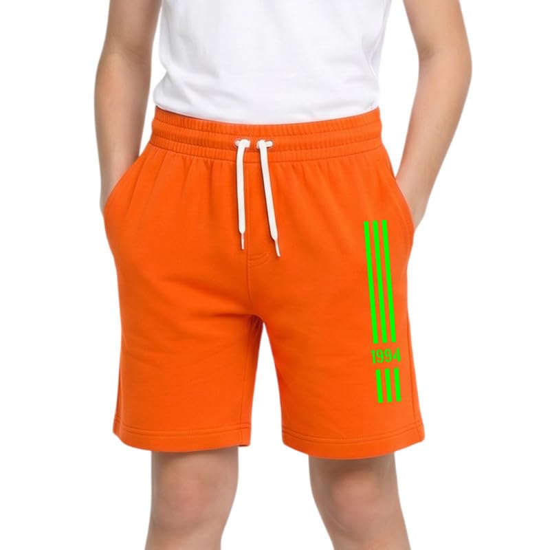 Nusyl Cotton Blend Shorts for Boys | Strips Printed & 1994 Text Printed | Comfortable Casual Shorts | Soft Breathable Fa