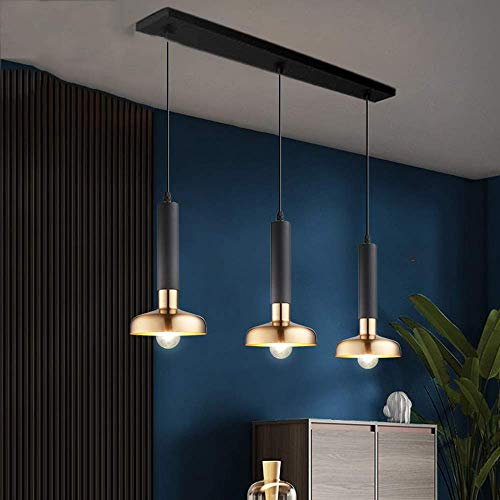 Luminaire Créatif Vintage Noir et Or en Fer de Style Loft Industriel