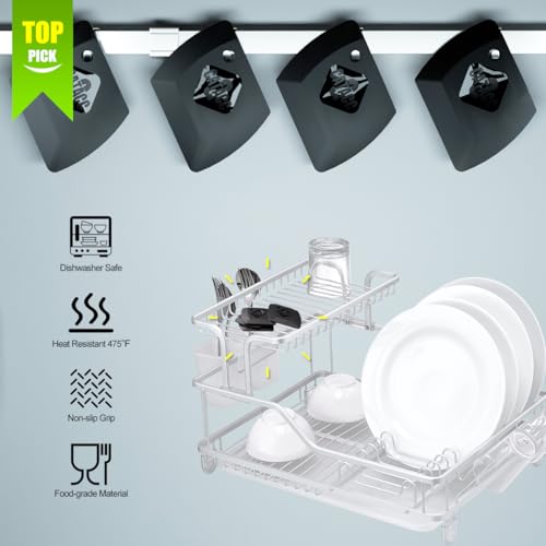 G.CATACC 4-Pack Pan Scrapers, Durable Plastic Dish Scraper Tool for Kitchen Cast Iron Pot Pan Skillets, Cookware Cleaning