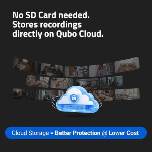 Image of Qubo Smart Cam 360 4MP by Hero Group | AI Guard Pro (12-Month Plan) | Cloud Backup | AI-Person Detection | Intruder Alarm | Color Night Vision | Records Directly on Cloud | No SD Card Required