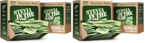 Image of Stevia In The Raw, Plant Based Zero Calorie Sweetener, Sugar Substitute, Sugar-Free Sweetener for Coffee, Hot & Cold Drinks, Suitable For Diabetics, Vegan, Gluten-Free, 200 Count Packets (Pack of 2)