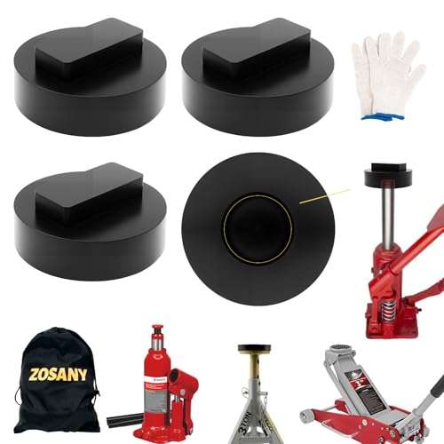 Image of Floor Jack Pad for BMW and Mini,Rubber Pinch Weld Jack Pad for BMW, Round Jack Stand Adapter, Slotted Frame Rail Protector for Circular Floor Jack and Jack Stand 4 Pack