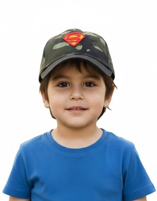 boys superman baseball cap kids adjustable sun hat superhero play gear for toddlers & youth outdoor summer adventure