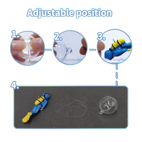 Image of Aquarium Ornament, 2 Pcs Fish Tank Decorations Floating Decor Octopus with Floating Device,Cute Fish Tank Accessories for All Kinds of Simulated Underwater World