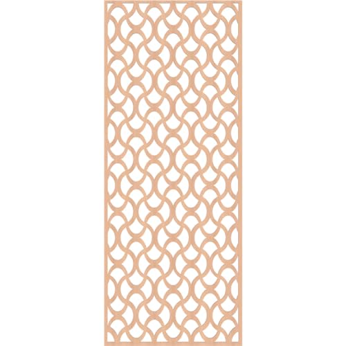 Image of 29 3 /8 inchW x 74 3 /8 inchH x 1 /4 inchT Resort Decorative Fretwork Wood Wall Panels, Alder