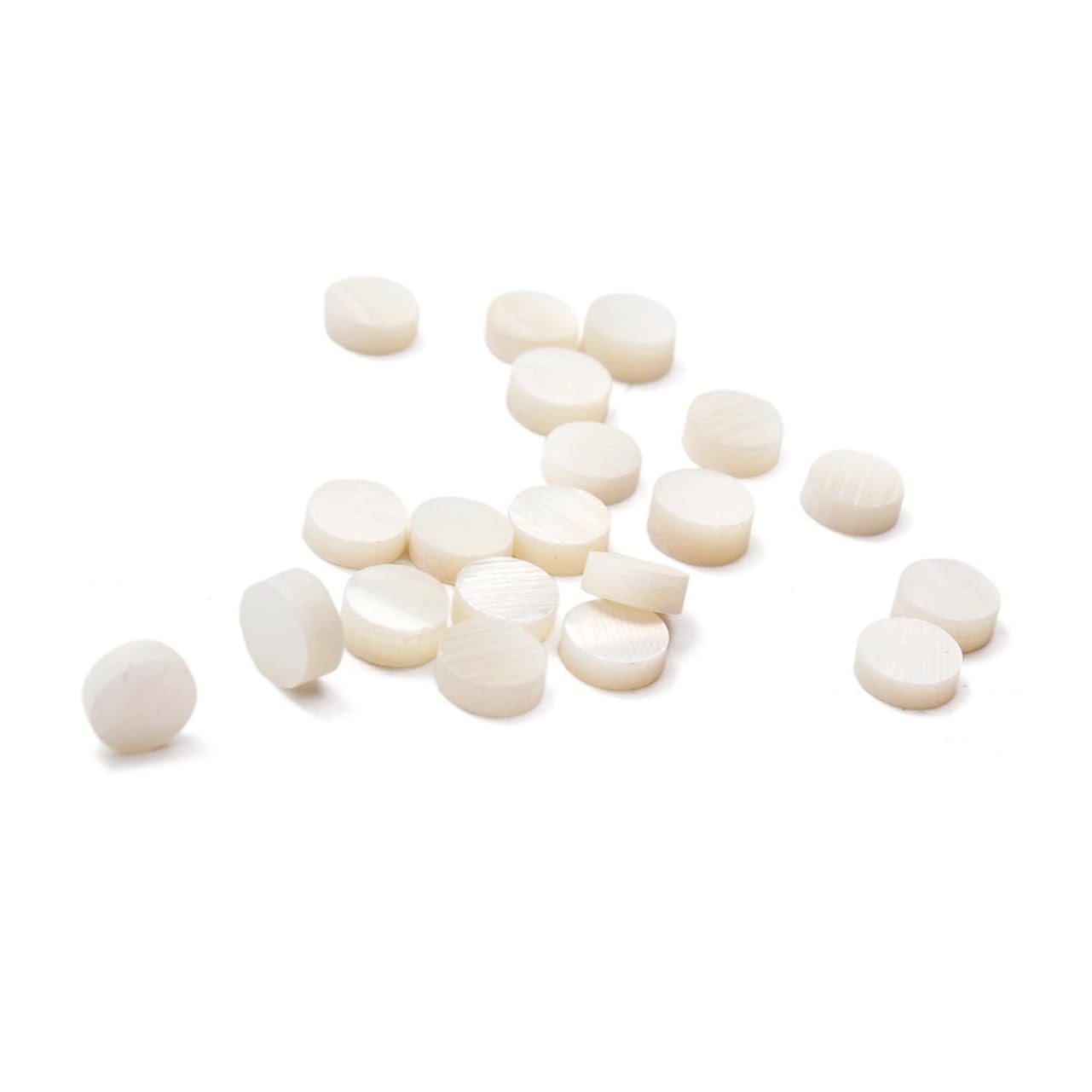 GOOHOCHY Set of 10 Guitar Fretboard Dots Inlays White Shell Sound Dots 6.3mm Fretboard Inlays for Guitar Ukulele