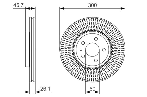 Bosch BD1678 Dischi Freno, Certificato ECE-R90, 1 Disco Freno Singolo - 2