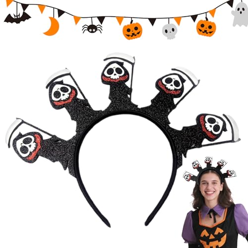 Diadema fantasma de Halloween genérica | Accesorio para el cabello fantasma, brillante disfraz fiesta de noche