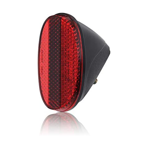 BSK Red Oval Rear Bicycle Mudguard Fender Cycling Safety Warning Reflectors (Red) Cover
