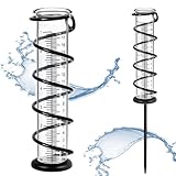 Toiclebor® 7" Capacity Rain Gauge, Hang It onto a Wall or Stake It into The Ground. Detachable Glass