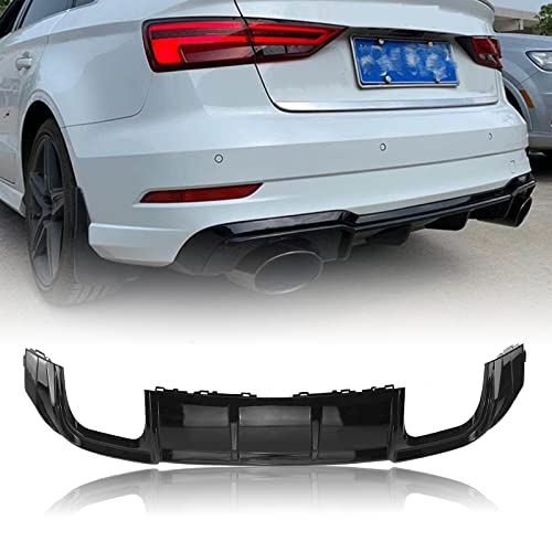 Rear Bumper Diffuser Lip Spoiler for Audi A3 S-Line S3 Sedan 2017-2020