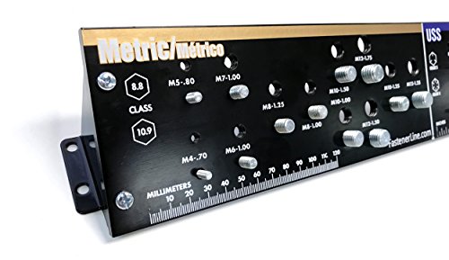 Black Bolt Gauge SAE Metric Check a Thread Size FastenerLine 901303 - Thumbnail 2