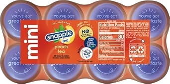 Snapple Peach Tea, 8 fl oz recycled plastic bottle, 8 pack