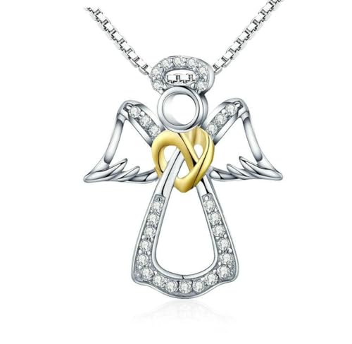 Collier Ange Gardien Argent 925 et Zircon éblouissant de luxe