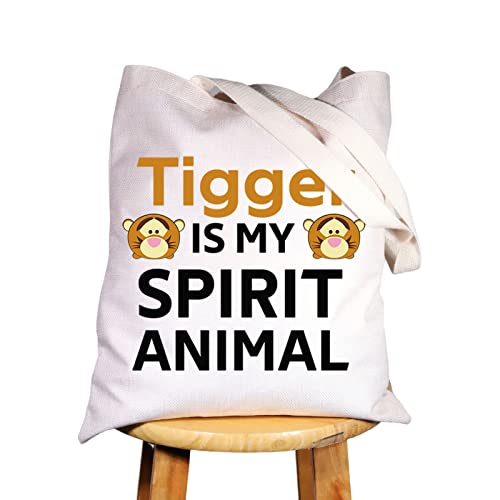 WZMPA Funny Tiger Cosmetic Makeup Bag Jump Tiger Fans Gift Tiger Is My Spirit Animal Makeup Zipper Pouch Bag for Women Girls Tigger Spirit Tote