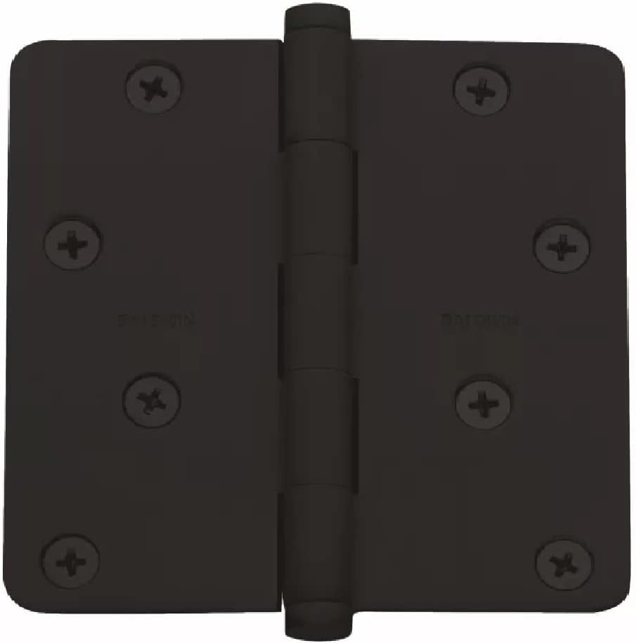 Baldwin 1140.102.I Full Mortise 5/8-Inch Radius Corner 4-Inch x 4-Inch Hinge, Oil Rubbed Bronze