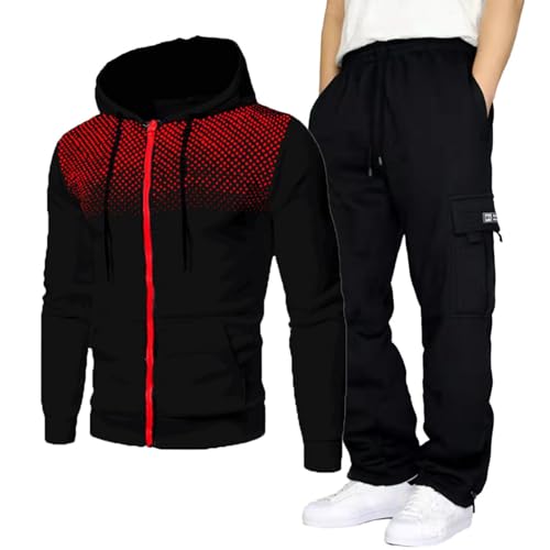 Survêtement baggy Y2K homme en coton premium avec sweat à capuche et pantalon robuste