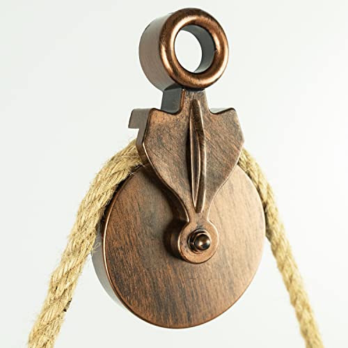 Pacific Bay Montpellier Large Wall Clock Decorative Lightweight Rope Hang Modern Wall Clock Silent Non-Ticking 3-D Dial Easy-To-Read Battery Operated Glass Cover 18-Inch Rustic Clock – Latest Model #TOP6