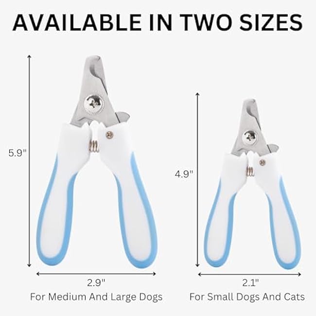 AIXINPET Dog & Cat Nail Clippers and Trimmers - with Free Nail File, Protective Guard to Avoid Over Cutting, Extra Sharp Blade - Suitable for Small to Large Dogs & Cats, Birds and Rabbits (Small)-eUxaC5Br