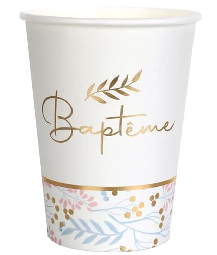 SANTEX 8014-99, Lot de 10 Gobelets Baptême