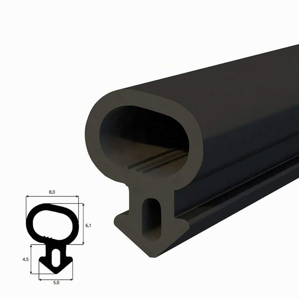 DQ-PP Joint de fenêtre | Noir | 10 m | S-232 Panorama | Fenêtre PVC | Joint d'étanchéité en caoutchouc | Joint de fenêtre en plastique | Joint profilé en aluminium