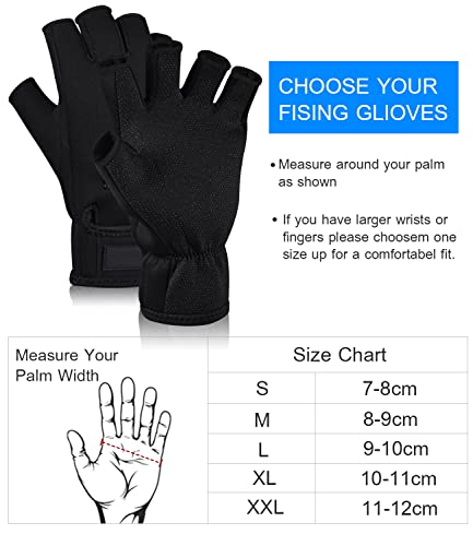 Sunnex Fishing Gloves, Uv Protection Fingerless Gloves For Fishing With Upf50+ Sun Protection, Outdoor Protective Gloves For Men And Women For Kayaking Hunting Paddling Rowing Canoeing Biking( Black) #TOP6
