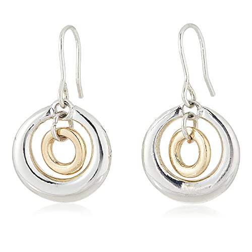 Estele Jewellery For Women Gold & Rhodium Plated Concentric Circles Drop Earrings for Girls and Women-307/710 ER (B08D7MT1SY) Amazon Price History, Amazon Price Tracker
