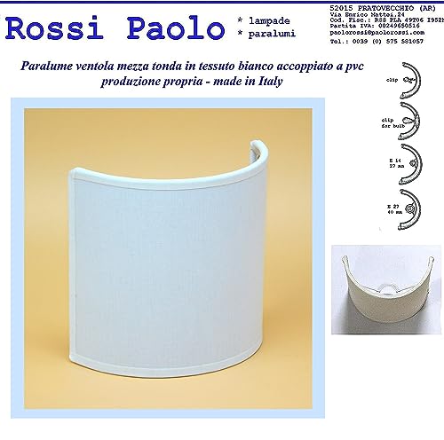 Paralume classico moderno vela ventola mezza tonda...