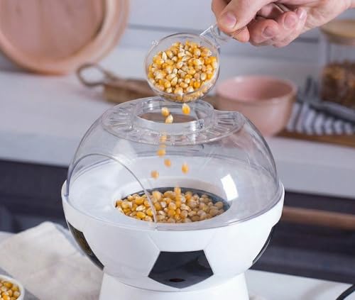 Image of Popcorn Machine Big Vintage Collection and Electric Popcorn Maker Making Machine,Automatic Instant Popcorn Maker Stylish Design 1200-Watts Electric Popcorn Maker Machine For Home Use (Football)