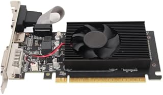 GT610 Graphics Card 2GB, GT 610 2G DDR3 64 Bits, Desktop Graphics Card for Business Office, PCI E 1.1 X 16, DVI, VGA, HDMI, Video Card PC, Single Fan