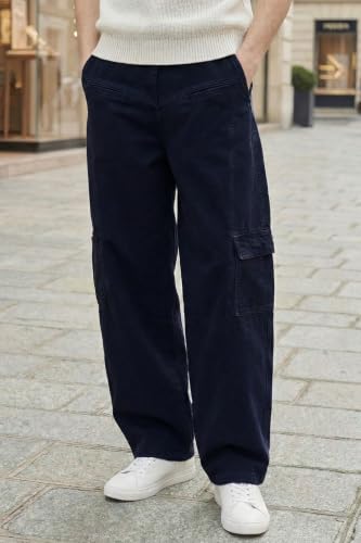 Image of Veirdo Men's Baggy Cargo Oversized Pants with Utility Pockets, Relaxed Loose Fit Street Style Trousers for Casual wear, Travel, (Size S to 2XL)