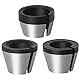 Bestgle collet adapter 3 stücke spannzangen adapter collet chuck spannmutter federzangen set hochwertiges kohlenstoffstahlmaterial für geradschleifer ersatzspannzange schneiden 6mm 6.35mm 8mm