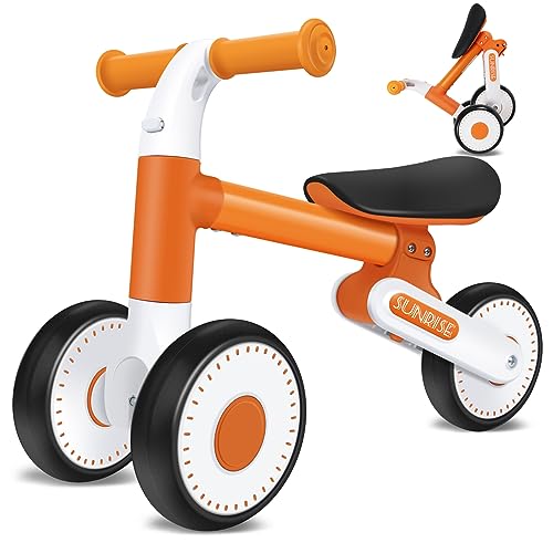 Baby Balance Bike For 12-36 Months Kids,Toddler Riding Bike Used To Standing And Walking Training,2 Modes Handlebar Adjustable Seat Height With Soft Seat,Toddler Balance Bicycle Toy No Pedal 3 Wheels #TOP18