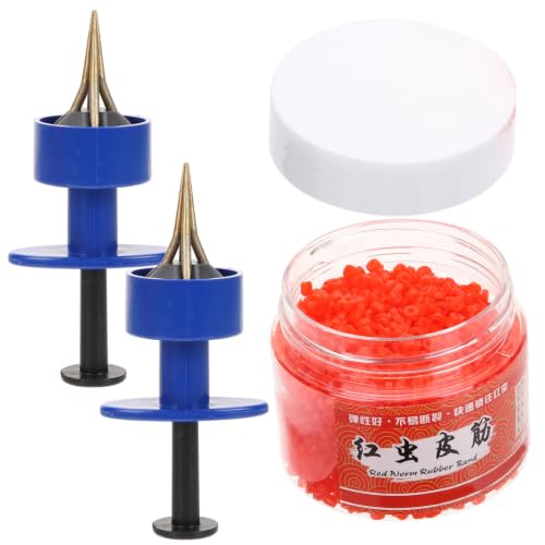 Fishing Bait Hook Clamps Abs Blue Red Worm and Maggot Tool Set