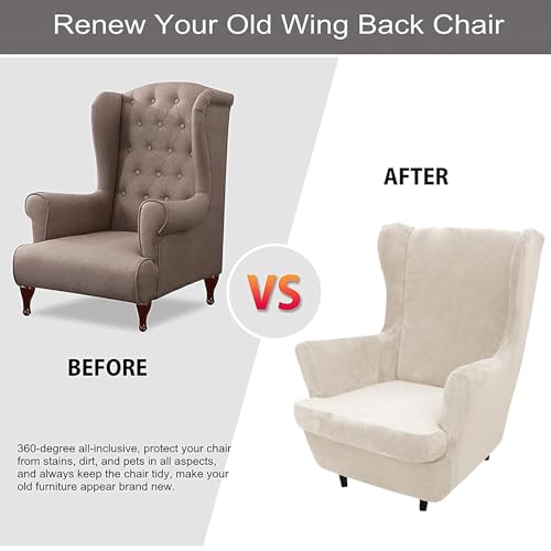 Elimina las manchas y decora con fundas para sofá rojas para sillones orejas 6