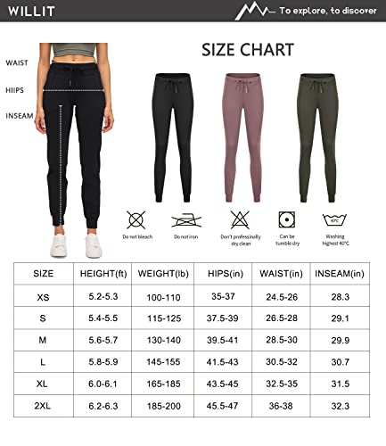 Willit Women's Joggers Pants Athletic Sweatpants Lightweight Sports Running Track Pants With Pockets Gray M #TOP6
