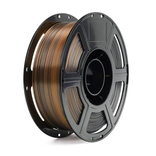 FLASHFORGE Silk Dual Color Filament, Black and Gold 2 in 1 Coextrusion Silk PLA Filament 1.75mm, 3D Printer Filament Color Change 1kg(2.2lbs) Spool, Dimensional Accuracy +/- 0.02mm