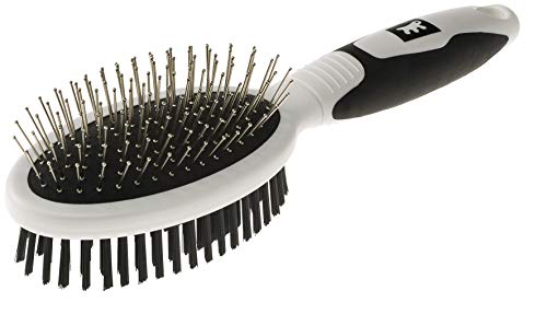 Ferplast Spazzola Combinata Setole-Spilli in Acciaio GRO 5763 PREMIUM, per Cani e Gatti a Pelo Corto Medio e Lungo