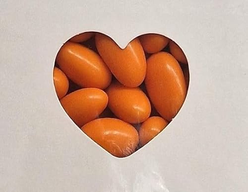 1 Kg Coffret de Dragée aux amandes Orange 250 dragées