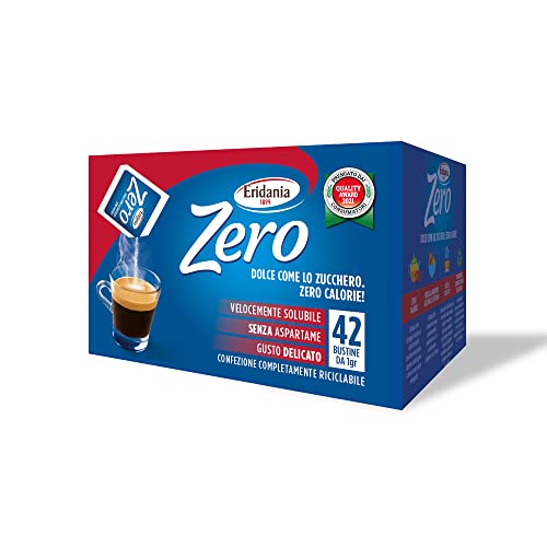 Eridania Zero, Dolcificante in Bustine da 1g, Formato Slim, 42g