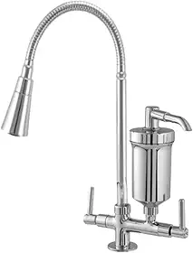 Torneira Flexível Duplo Jato Com filtro Para Cozinha Instalação de Balcão, Bancada, Mesa CROMADO
